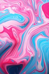 Highresolution AIgenerated image of pink and teal liquid ink in a swirling pattern, suitable for eyecatching advertising and marketing materials