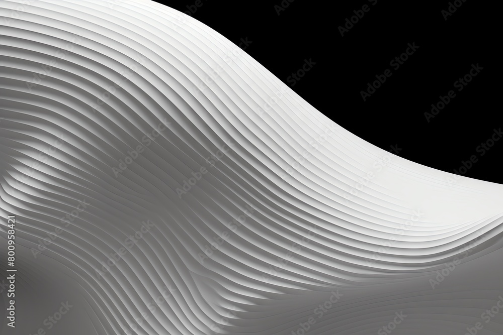 Poster artistic representation of white lines creating a sense of movement on a plain background, great for