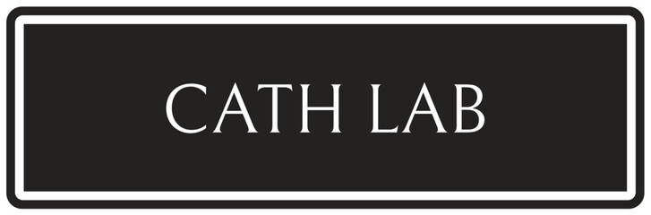 Hospital way finding sign CATH lab