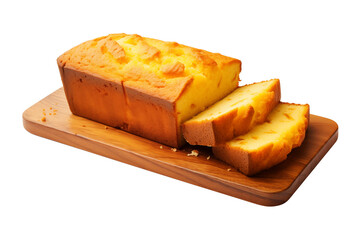 Pound cake isolated on transparent or white background, png