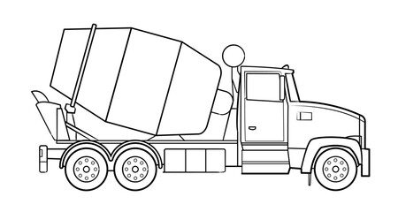 podklad-cConcrete mixer truck - vector illustration.ar-higher © Mateusz