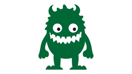 green cartoon monster bacteria smiling