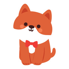 hand drawing cartoon puppy. cute animal doodle