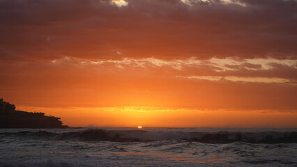 Fototapeta na wymiar Sunrise at Bondi Beach Sydney