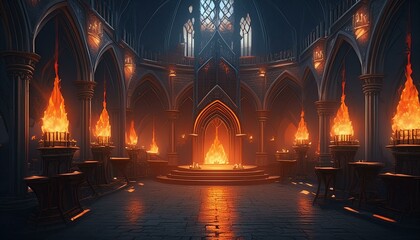 Infernal Majesty: Exploring the Gothic Realm of Eternal Flames"
"Flames of the Dark: Journeying Through the Gothic Abyss" fire, night, flame, sky, heat, light, hot, sunset, burning, sun, fireplace