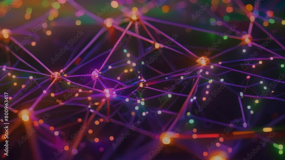 Poster a photo capturing the intricate web of interconnected lights, symbolizing the interconnectedness of 