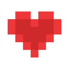 Pixel art cartoon heart icon 17