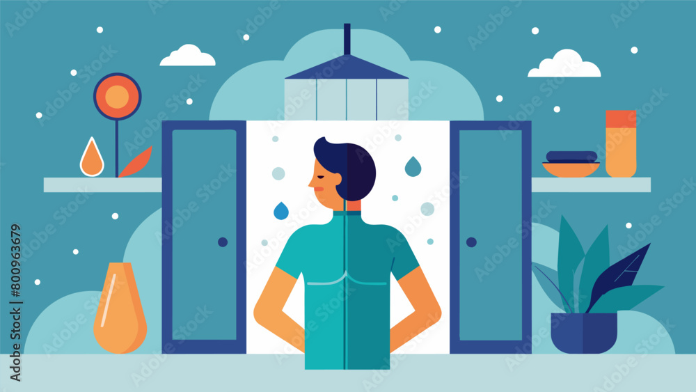 Poster with the changing of seasons a person adjusts their wellness routine to include alternating between 