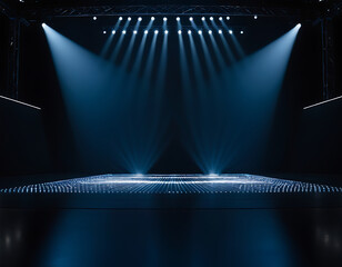 spotlight on on a empty stage 