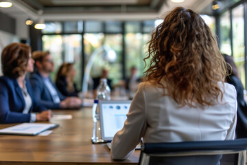 photo in a conference room filled with professionals, a tax advisor presents strategies for understanding deductions and credits, helping businesses optimize refunds and savings,