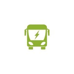 Electric bus icon isolated on white background