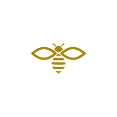 Bee icon isolated on a white background