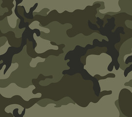 
vector camouflage army seamless pattern khaki texture, forest print, hunting