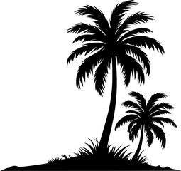 Palm tree silhouette