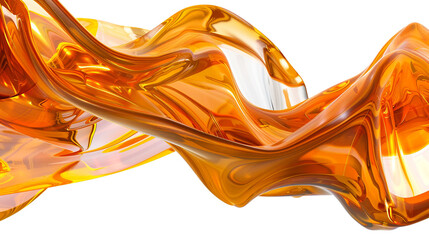 Golden amber curves radiating warmth and luxury, isolated on solid white background."