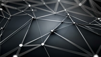 Elegant Silver and Black Network Molecular Tech Connectivity