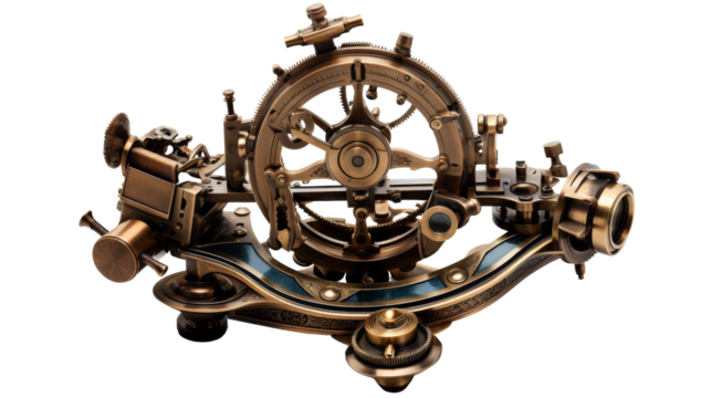 A clock sits regally atop a stand, ticking away the seconds