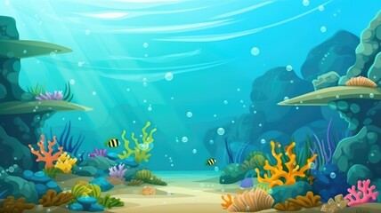 Underwater Coral Reef Landscape