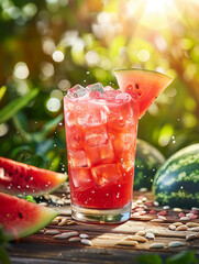 watermelon juice summer refreshing drink.