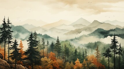 Autumnal Forest Mist