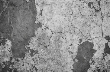 Obraz premium Gray cracked concrete wall texture