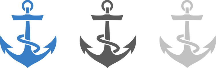 Anchor silhouette. Vector template eps10 design.