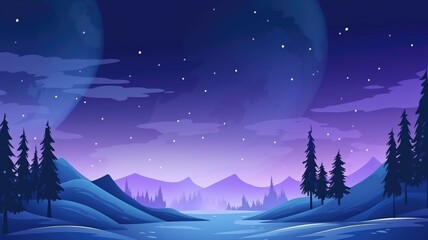 Fototapeta premium Enchanted Arctic Night with Aurora Borealis