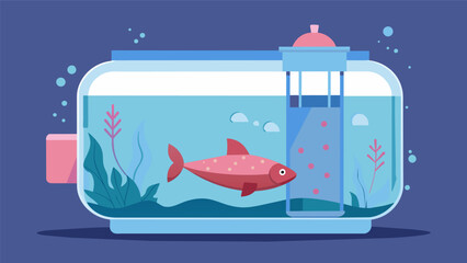 Naklejka premium A transparent plastic chamber resembling a large fish tank filled with a mist of ketamine vapor for patients to inhale..