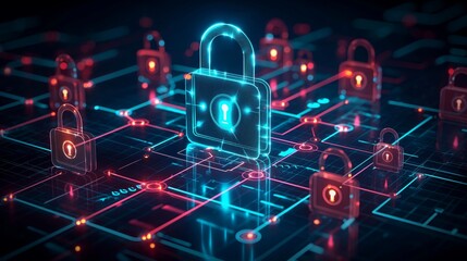 Security concept, digital data protection