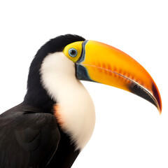 toucan bird looking isolated on white