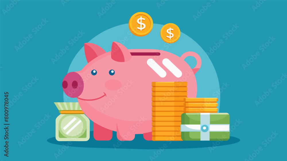 Poster the concept of clear and straightforward budgeting captured in an image of a glass piggy bank b with