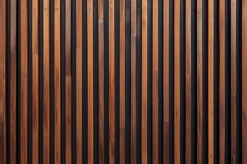 Obraz premium Brown Wood Slats with Varied Heights