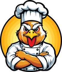 Chicken Chef Logo Mascot