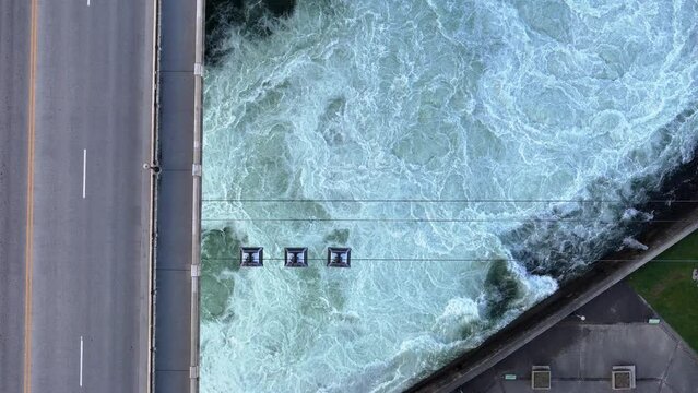 spokane bridge river aerial monroe
