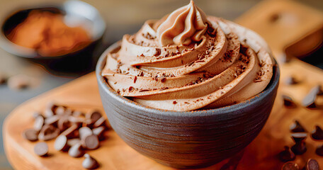 The softness of the signature chocolate mousse. Image generated by AI