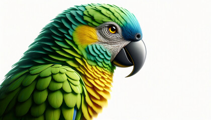 Obraz premium parrot isolated on white background