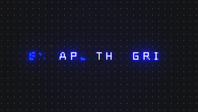 Glowing Glitch Digital Text Reveal Computer Title Intro