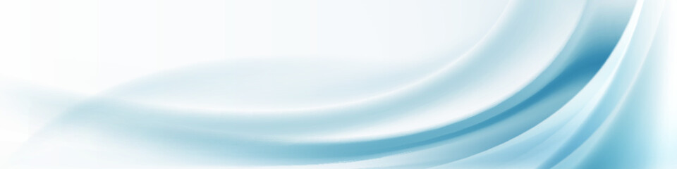 Abstract smooth blue white curve background. Blurred light curved. Elegant shiny liquid texture. Modern futuristic graphic. Suit for cover, header, presentation, website, wallpaper, banner, business