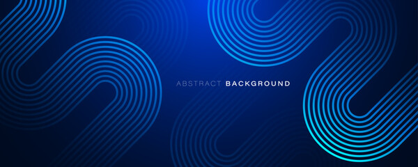 Blue abstract background with glowing diagonal geometric lines. Geometric stripe line art design. Modern blue gradient lines. Futuristic concept. Suit for brochure, website, poster, banner, corporate