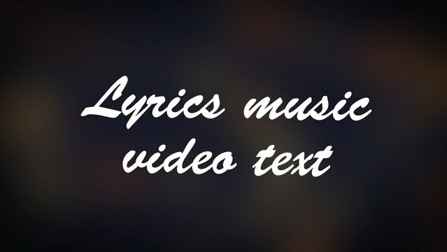 Music Video Lyrics Karaoke Singing Template