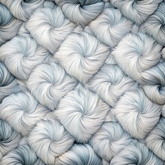 Seamless pattern of fluffy white pillows arranged in a cozy corner, Generative AI