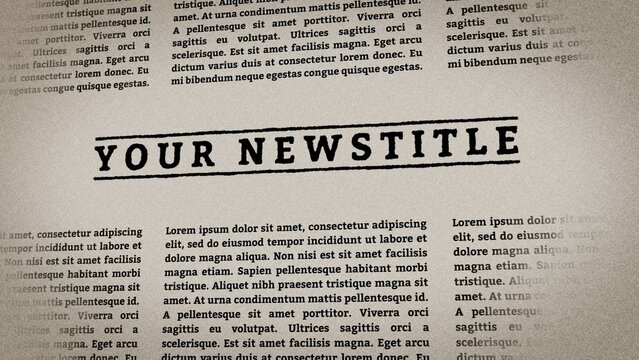 Newspaper Article Reveal Template