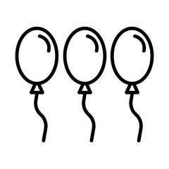 Balloon line icon