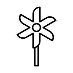 Obraz premium Windmill line icon