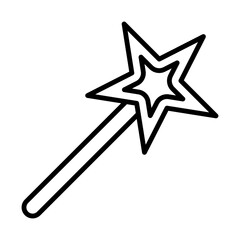 Magic wand line icon