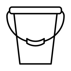 Sand bucket line icon