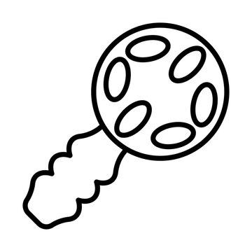 recommend clip art: Rattle line icon