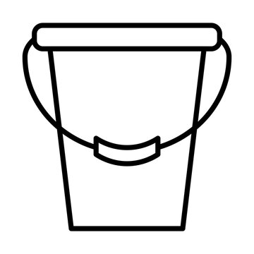 recommend clip art: Sand bucket line icon