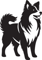 Cute dog silhouette vector illustration for dog day.