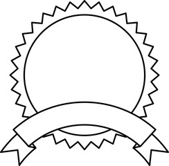 Outline Award Badge Logo Design Element Vector